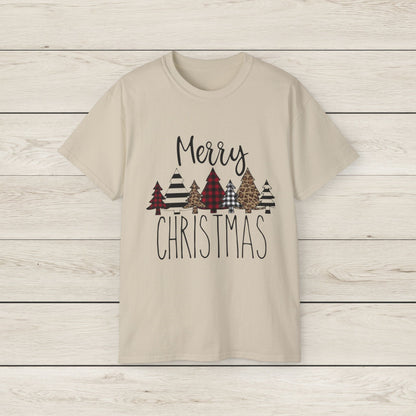 Merry Christmas Unisex Tee, Holiday Shirt, Christmas Gift, Cozy Casual Wear, Seasonal Fashion, Winter Apparel