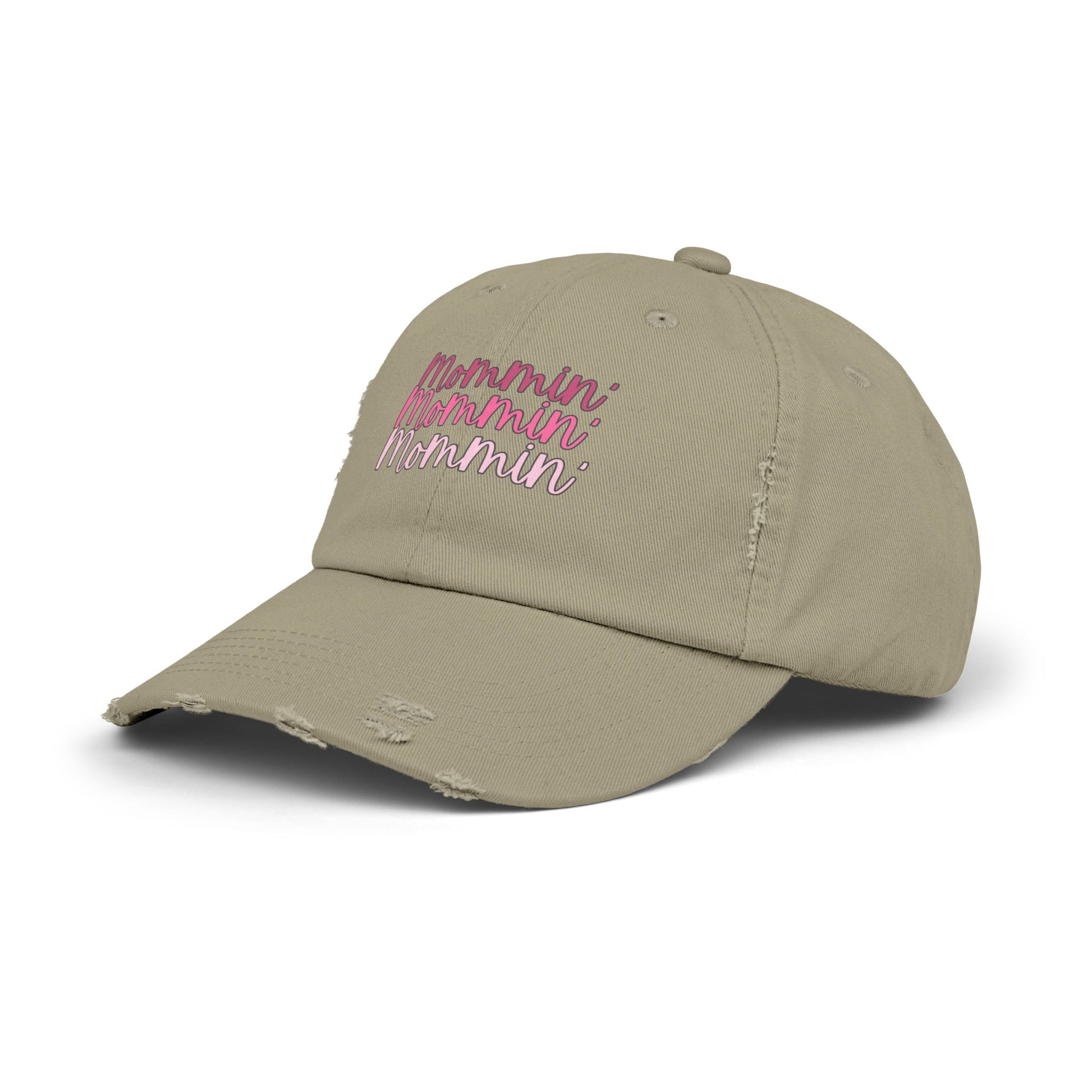 Mommin' Unisex Distressed Cap - Fun Gift for Moms, Trendy Summer Hat, Everyday Wear, Parenting Gift, Casual Cap - The Eggy's store