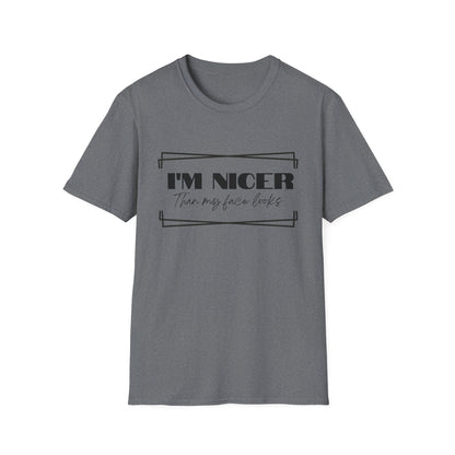 Nicer than My Face T-Shirt - Stylish and Fun Women's T-shirt