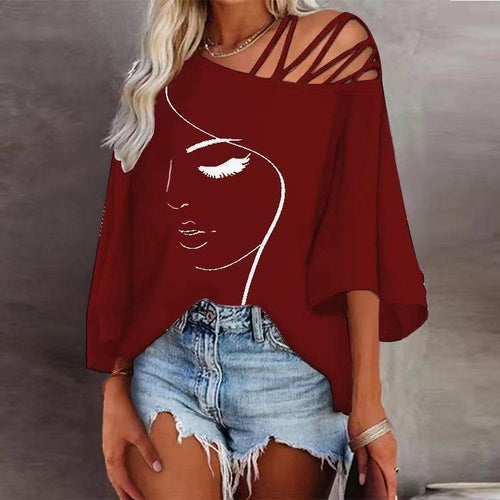 Fashion Stitching Loose Casual Women's Blouse