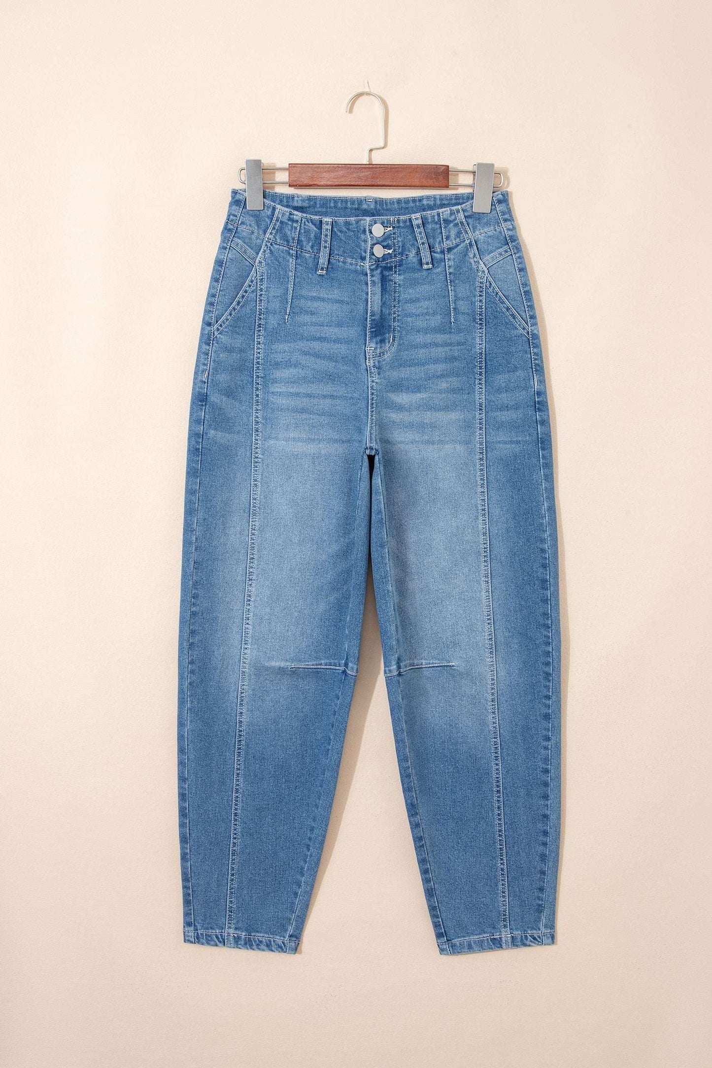 Hana Wash Cuffed Barrel Jeans