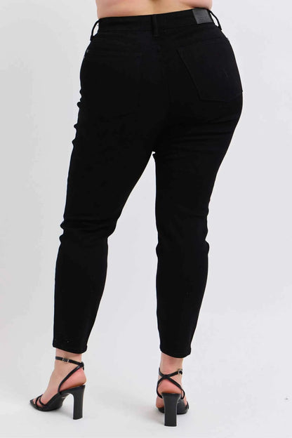 Judy Blue Plus Size HW Faux Leather Skinny Pants