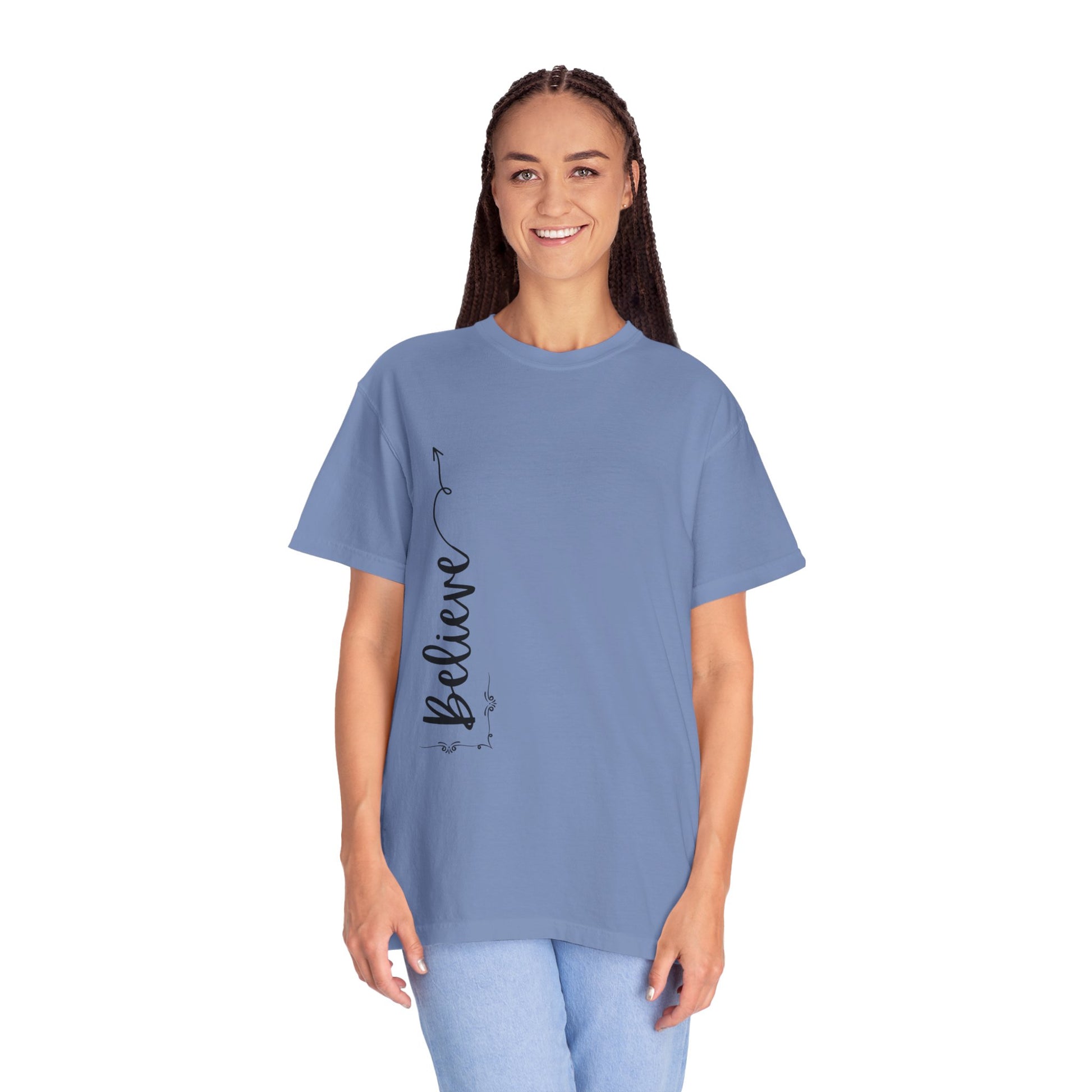 Believe Women's T-shirt for Adults - Inspirational Apparel - The Eggy's store