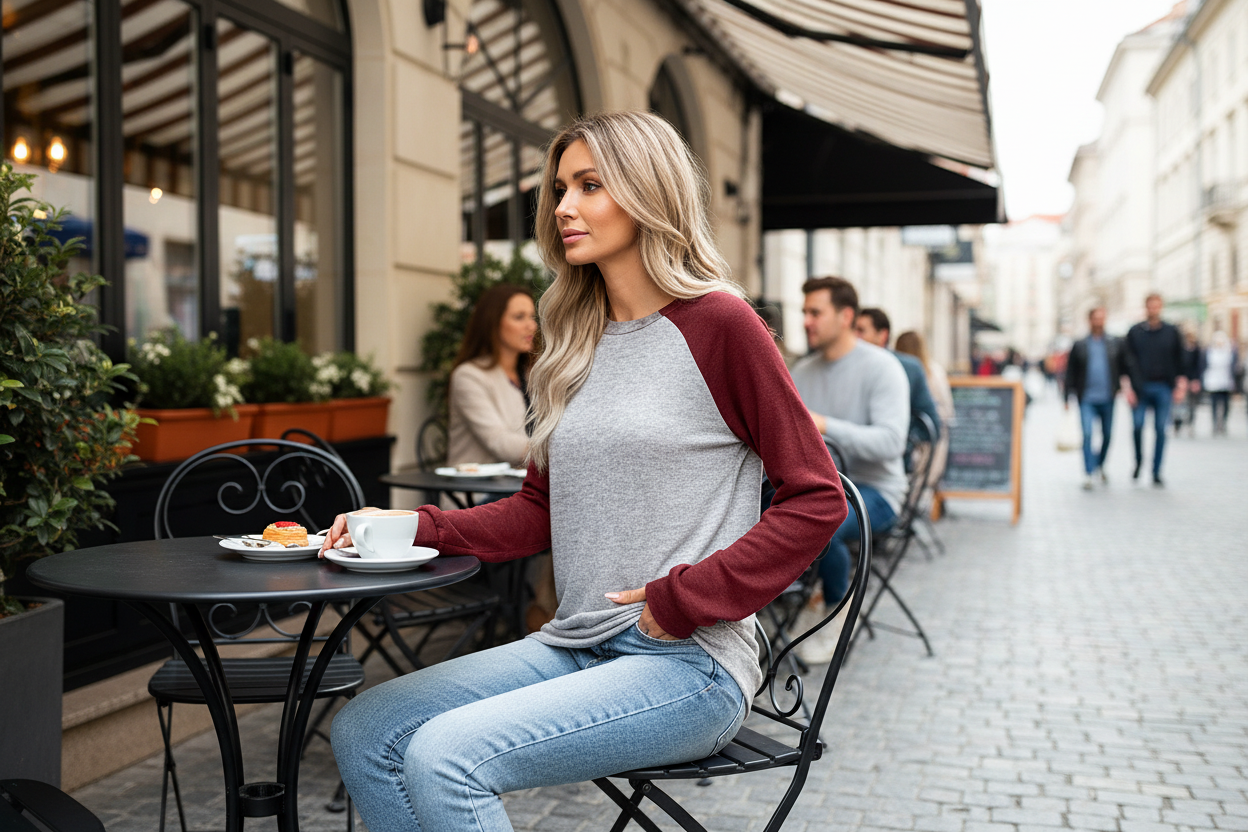 Colorblock Raglan Long Sleeve T-Shirt