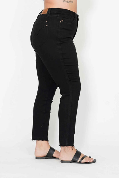 Judy Blue Full Size High Waisted Tummy Control Shield Pockets Skinny Jeans Plus Size