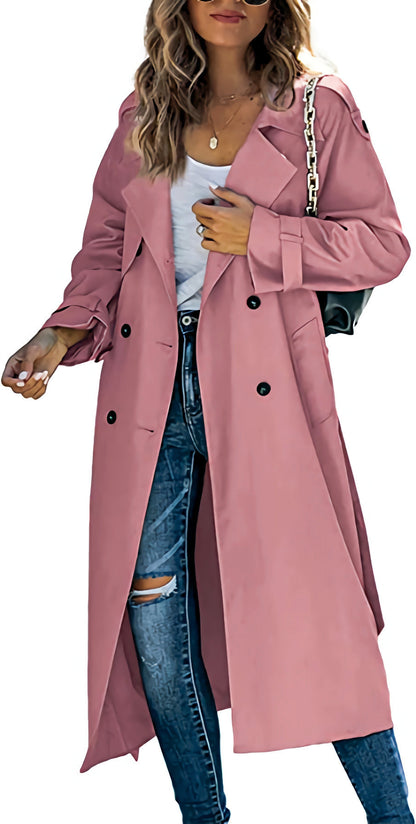 Women's Casual Windbreaker Jacket - Fashionable Solid Color Outerwear for Women - The Eggy's store