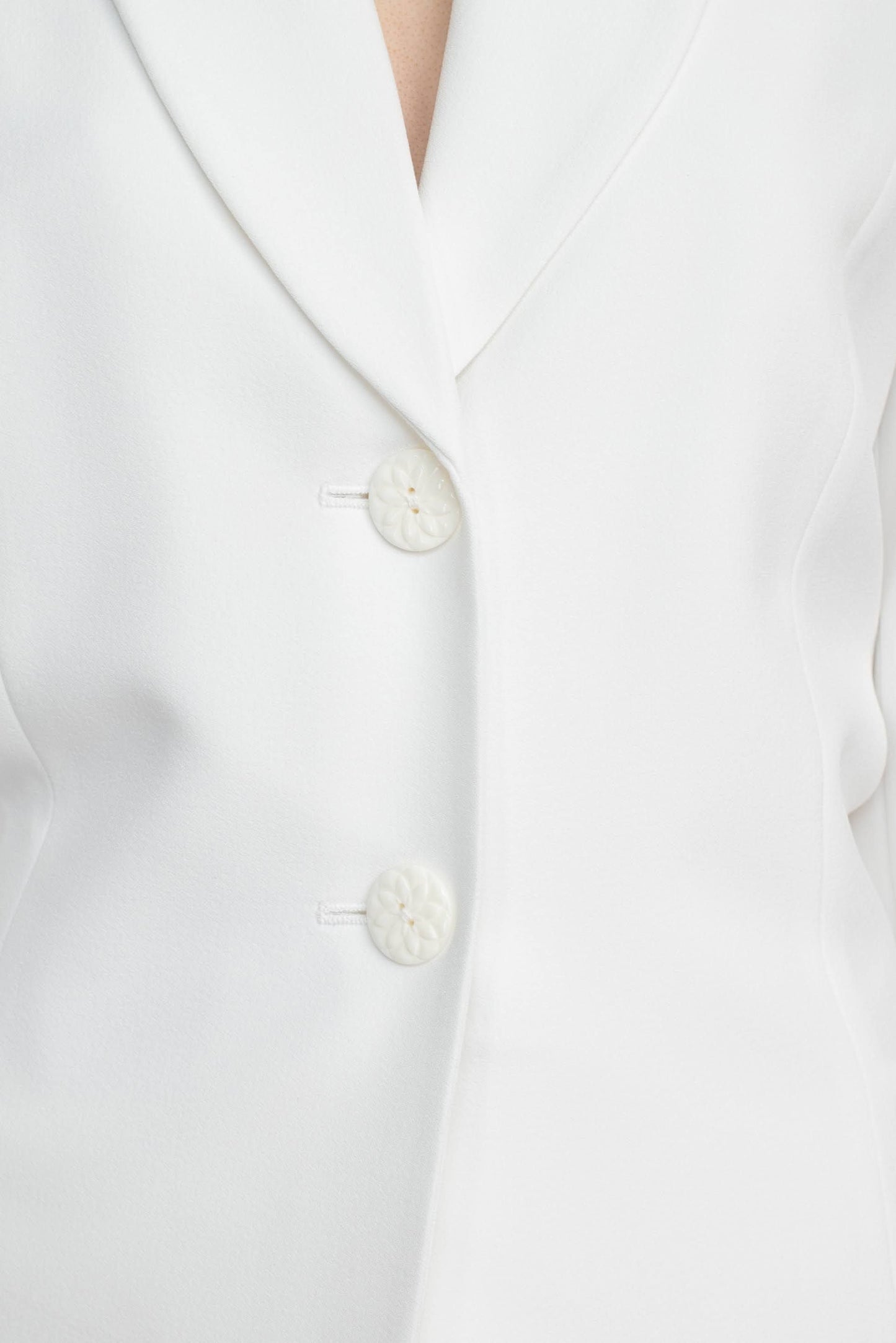 Le Suit Shawl Collar 2 Button Closure Crepe Jacket with Zipper Back Column Skirt (Two Piece)