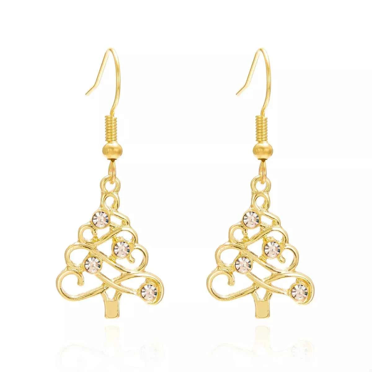 Christmas Tree Shape Dangle Earrings