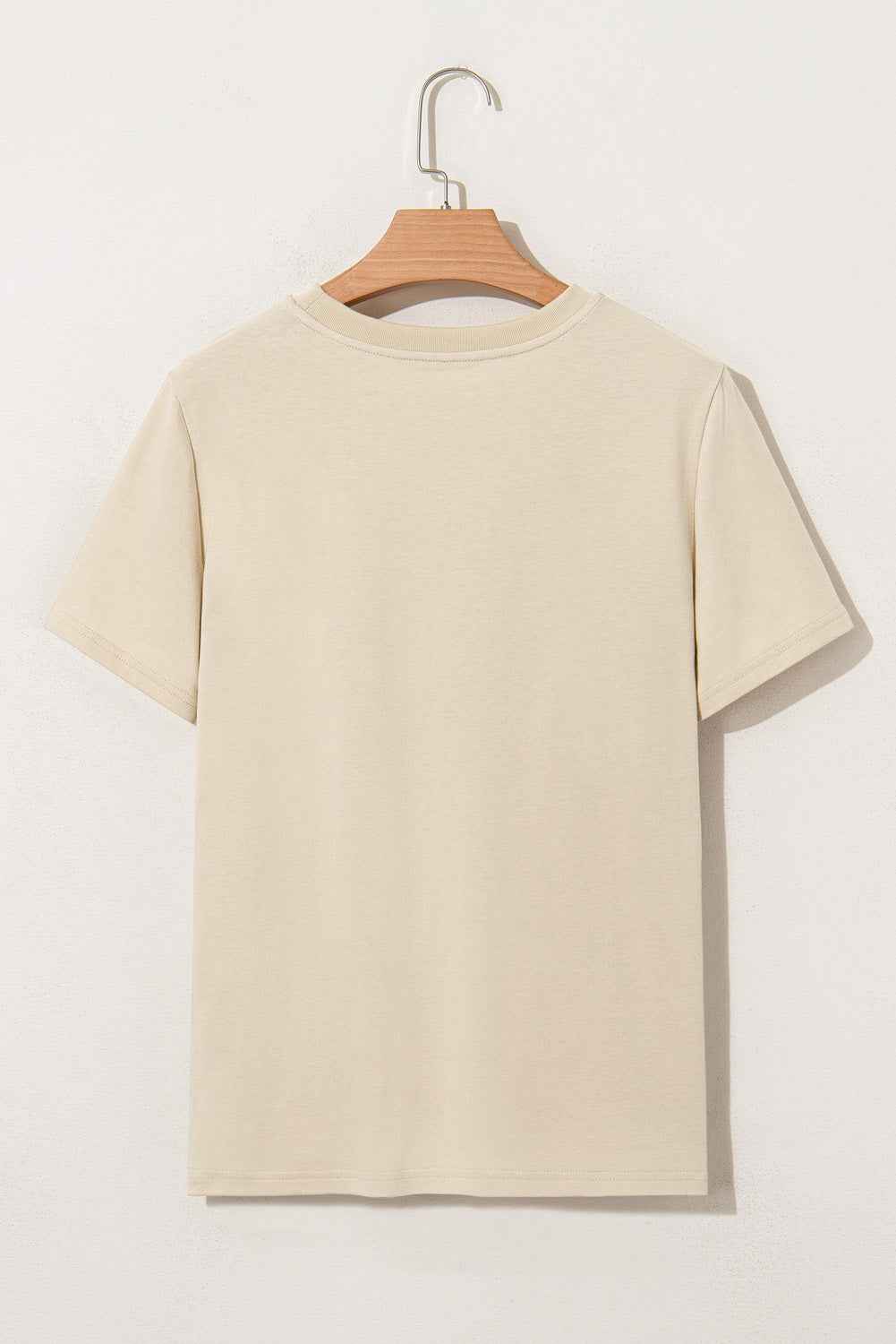 Beige LIVE YOUR BEST LIFE Crew Neck Graphic Tee