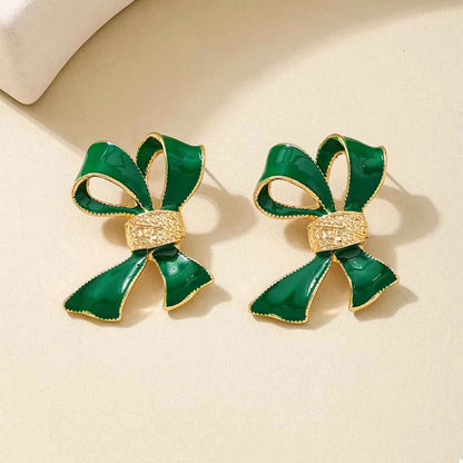 18K Gold-Plated Bow Earrings