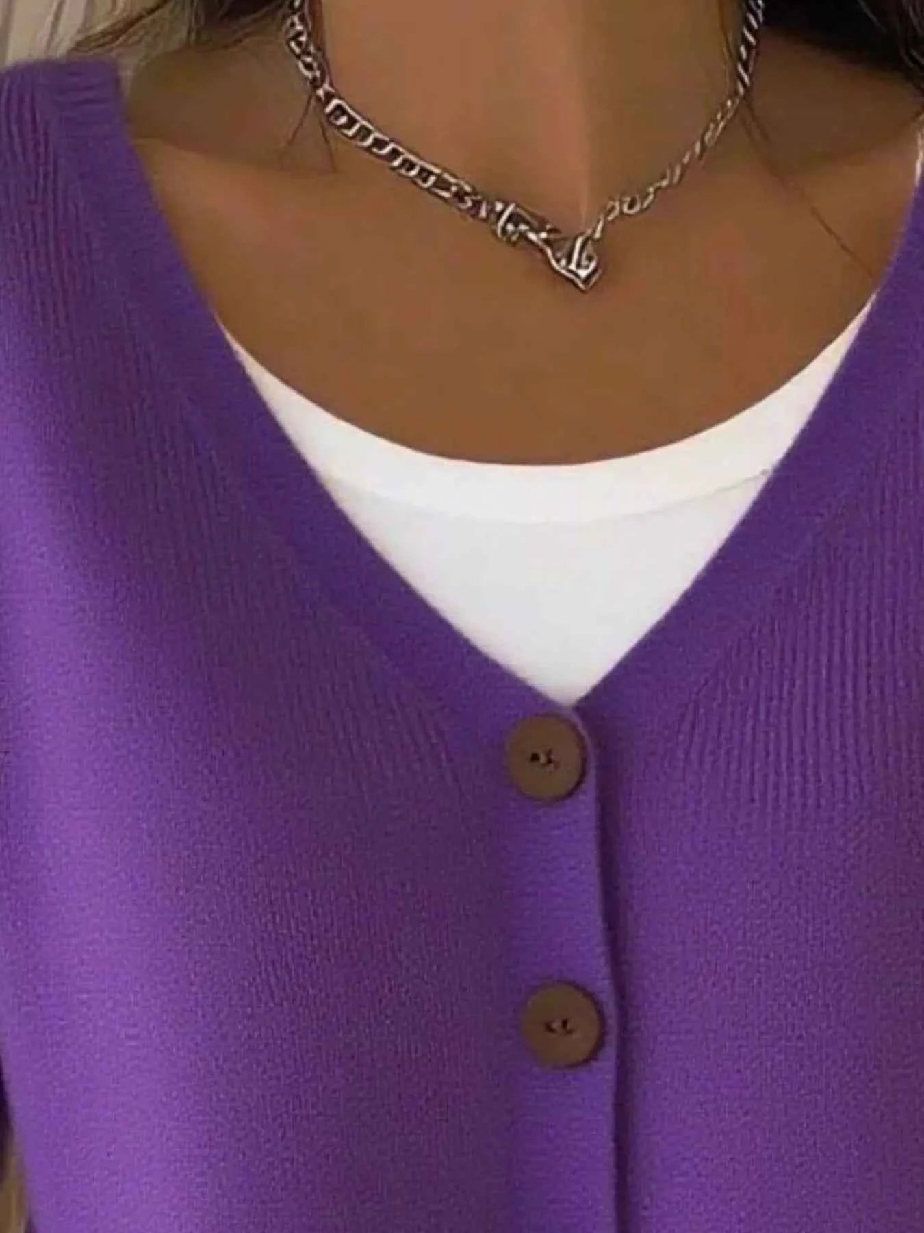 Full Size V-Neck Button-Down Knit Sweater Plus Size