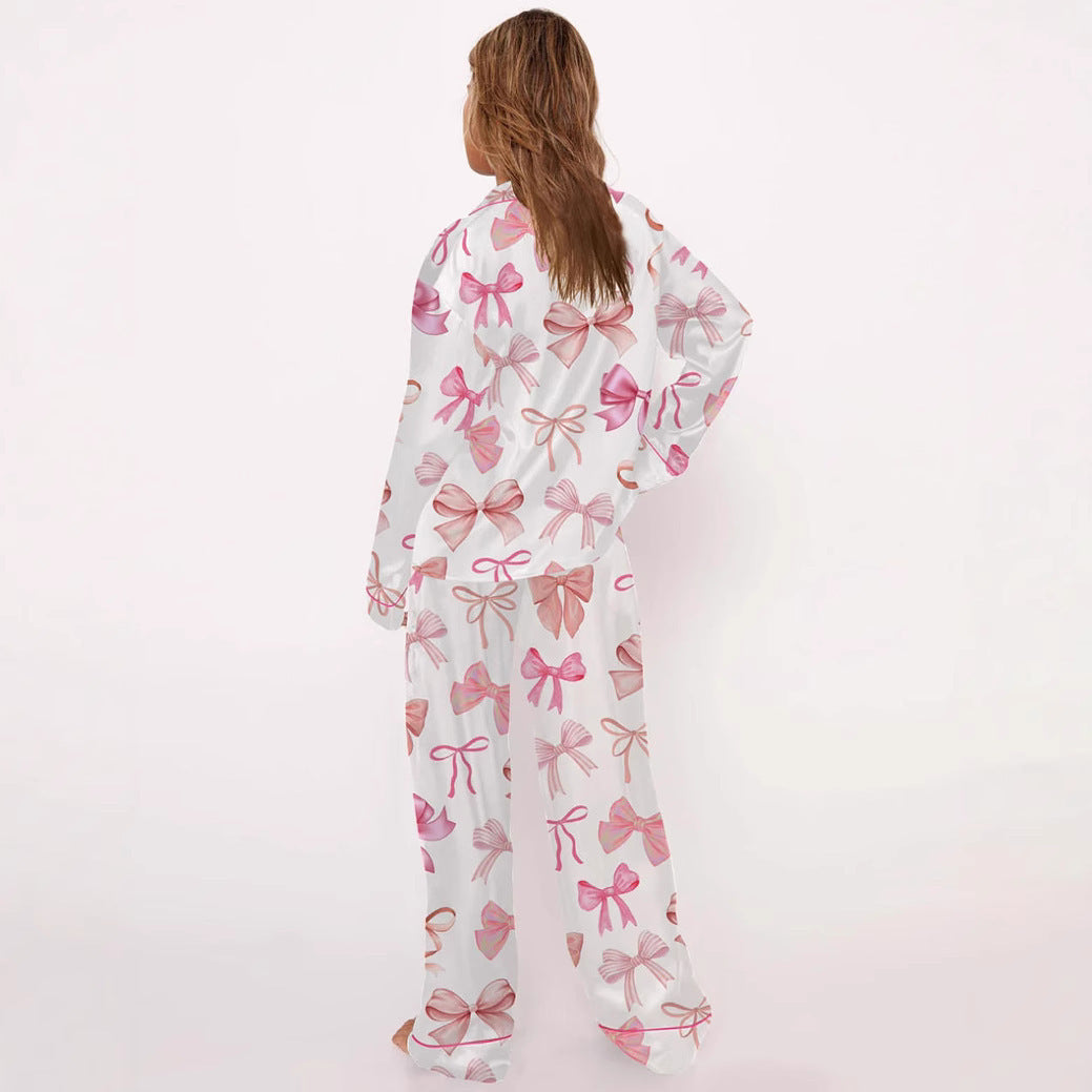 Printed Cute Pajama Set for Ladies Long-Sleeve Suit