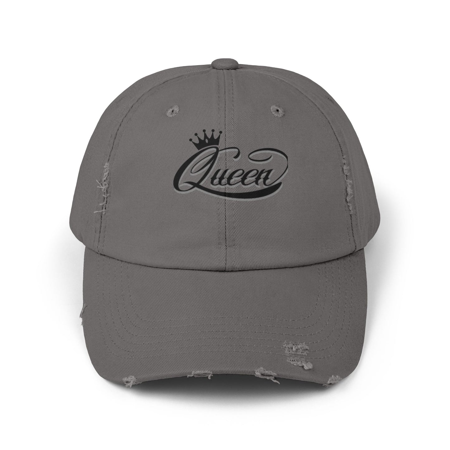 Distressed Queen Cap - Vintage Style Unisex Baseball Hat, Hip Hop Headgear & Streetwear Fashion Accessory - The Eggy's store