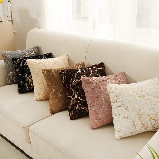 Plush Throw Pillow for Sofa - Soft Throw Pillowcase for Living Room and Waist Support