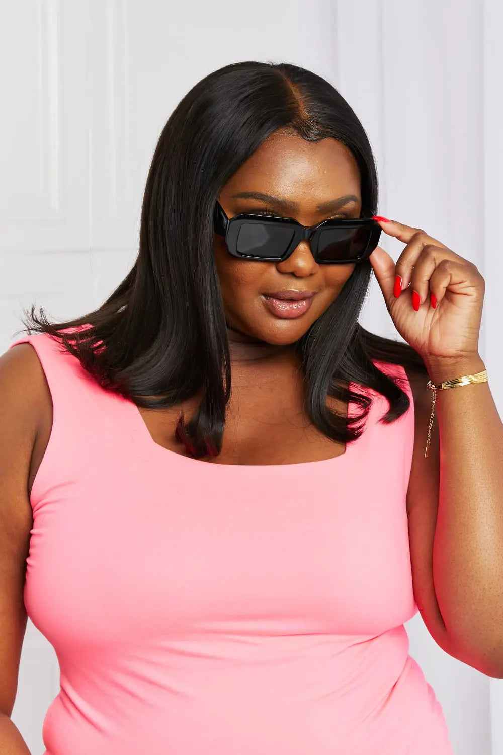 Rectangle TAC Polarized Full Rim UV400 Sunglasses