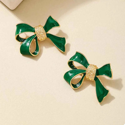 18K Gold-Plated Bow Earrings