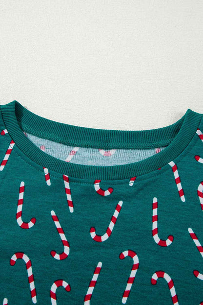 Christmas Candy Cane Top and Pants Lounge Set