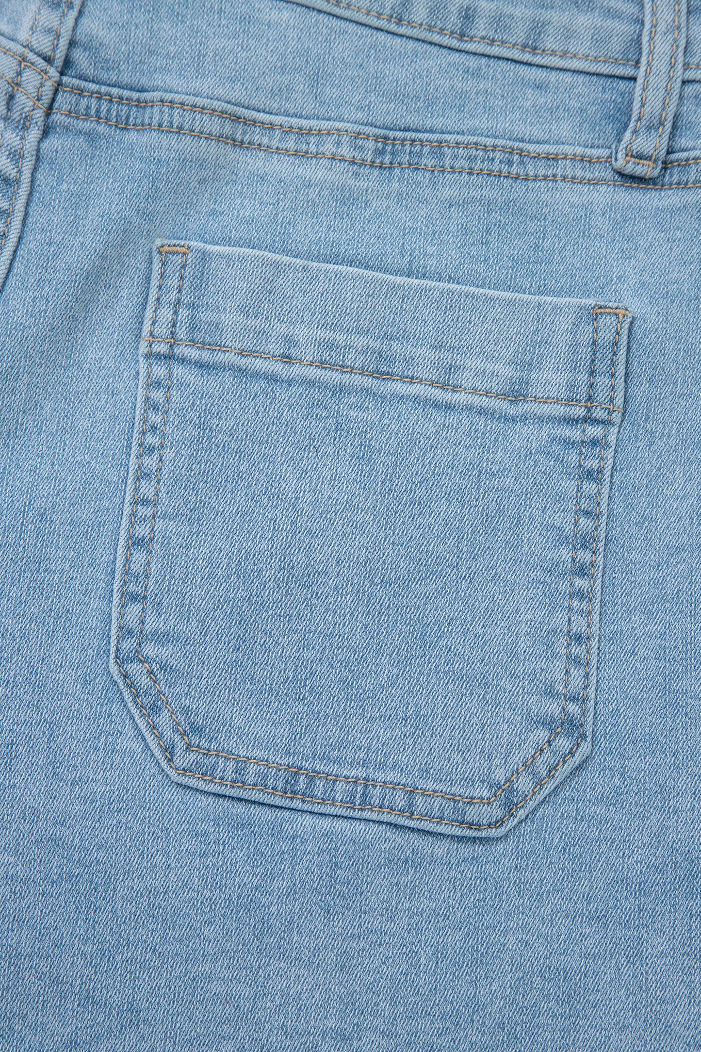 Myosotis High Rise Patch Pocket Denim Shorts – Casual Summer Jean Shorts