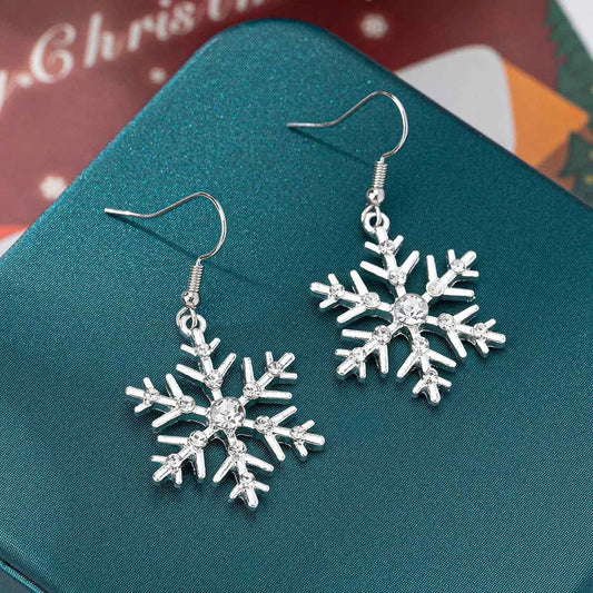 Christmas Snowflake Dangle Earrings