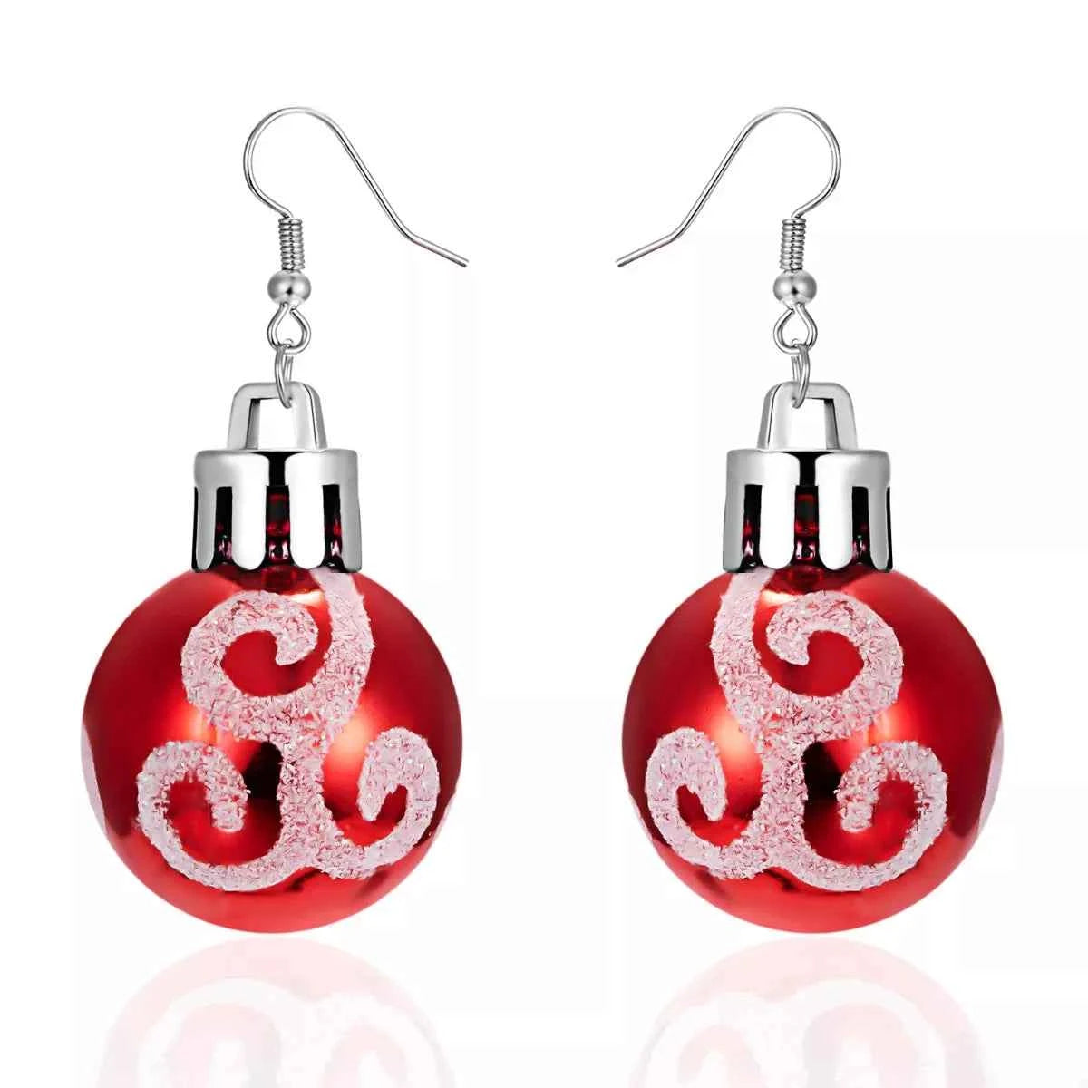 Christmas Ball Drop Earrings