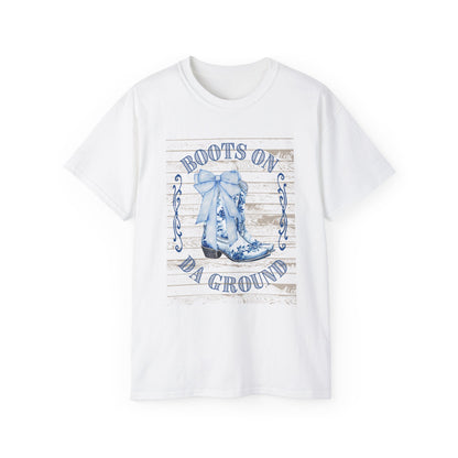 Western Song Cowboy Women's T-Shirt, Boots Graphic T-Shirt, Rural Lifestyle Top, Country Music Concert Apparel, Vintage Ranch Style Shirt - The Eggy's store