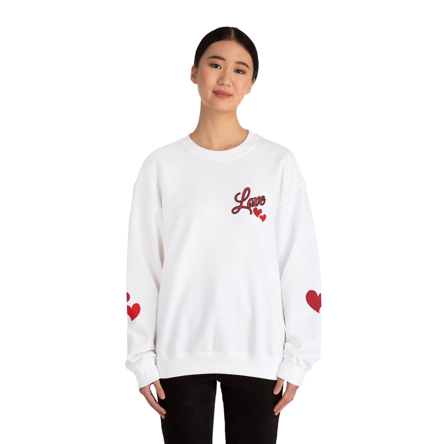 Love and Hearts Adult Love Hearts Sweatshirt Women's Top