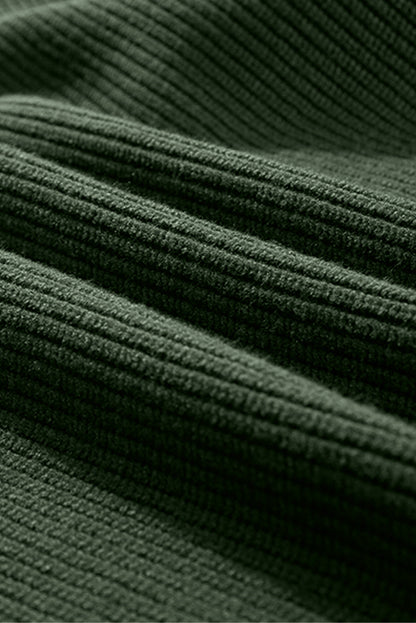 Bow Back Lantern Sleeve V-Neck Sweater