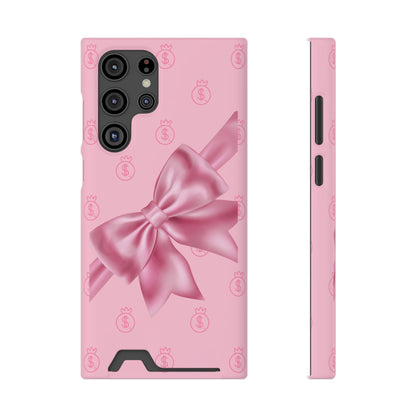 Money and Bows Phone Case with Card Holder - The Eggy's store