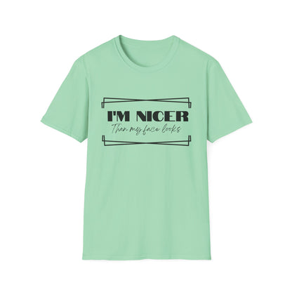 Nicer than My Face T-Shirt - Stylish and Fun Women's T-shirt