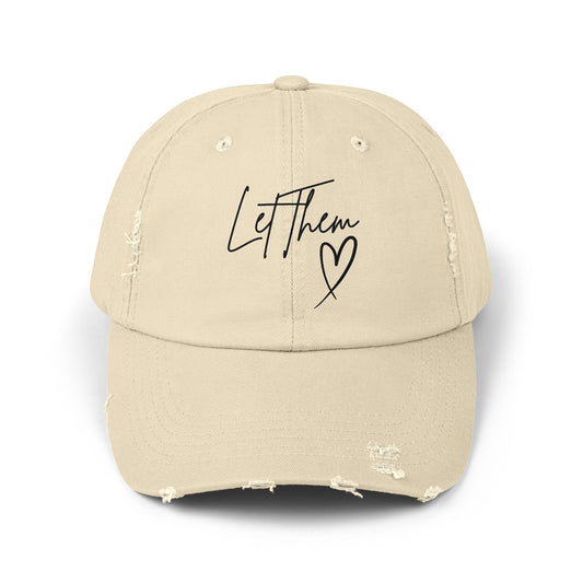 Let Them Distressed Hat Design - Unique Distressed Hat Design