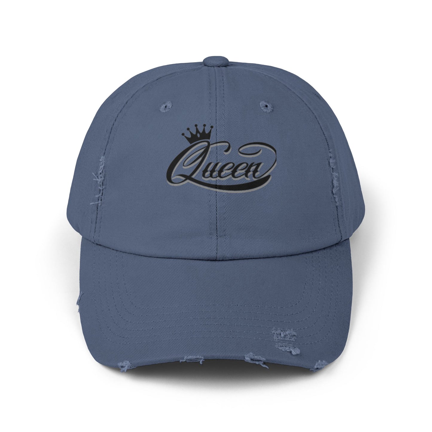 Distressed Queen Cap - Vintage Style Unisex Baseball Hat, Hip Hop Headgear & Streetwear Fashion Accessory - The Eggy's store
