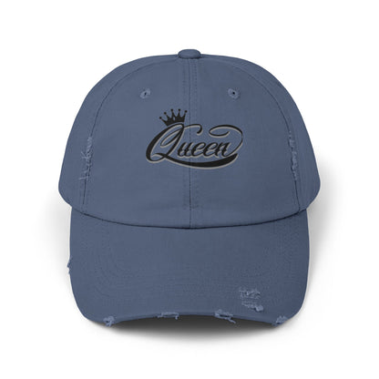 Distressed Queen Cap - Vintage Style Unisex Baseball Hat, Hip Hop Headgear & Streetwear Fashion Accessory - The Eggy's store