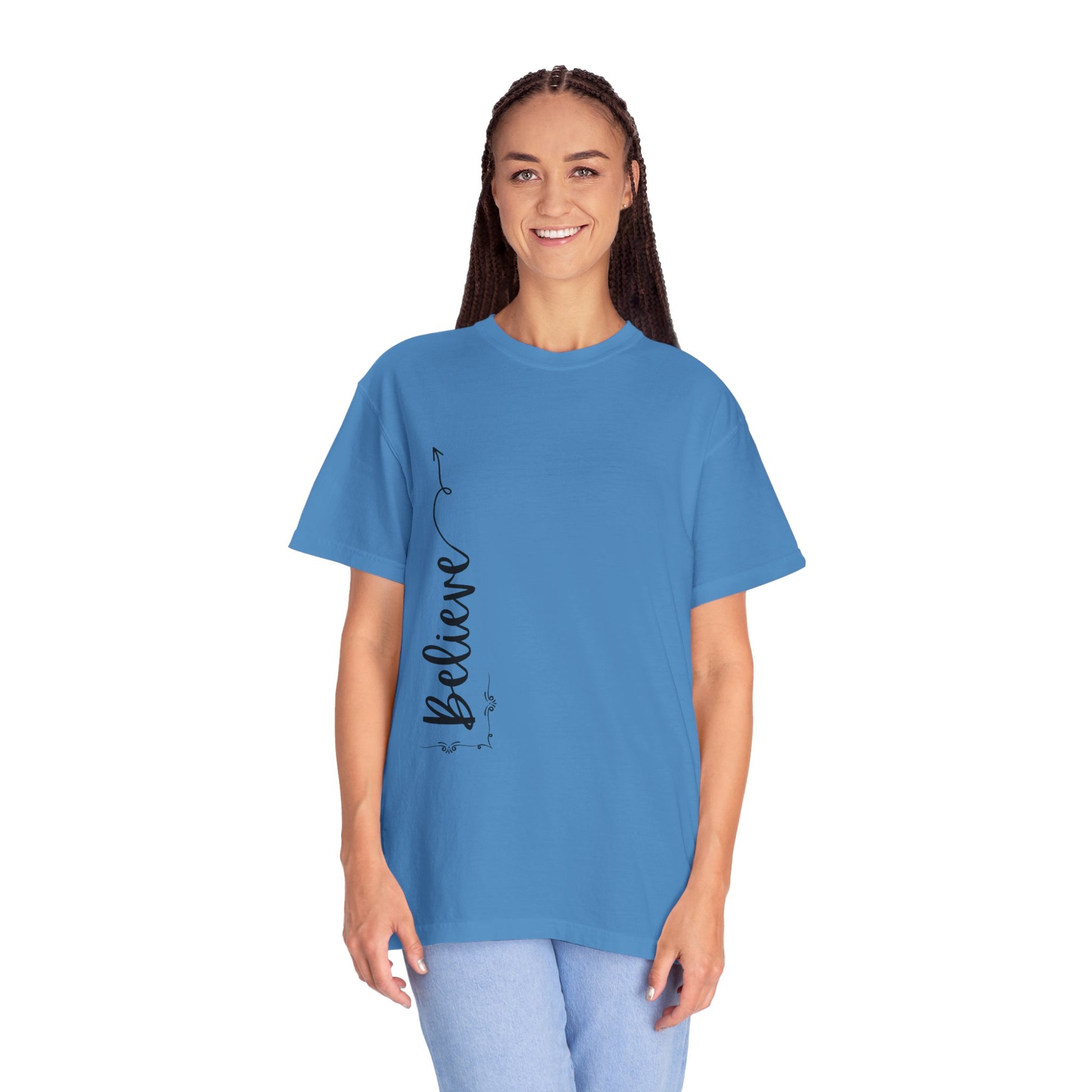 Believe Women's T-shirt for Adults - Inspirational Apparel - The Eggy's store
