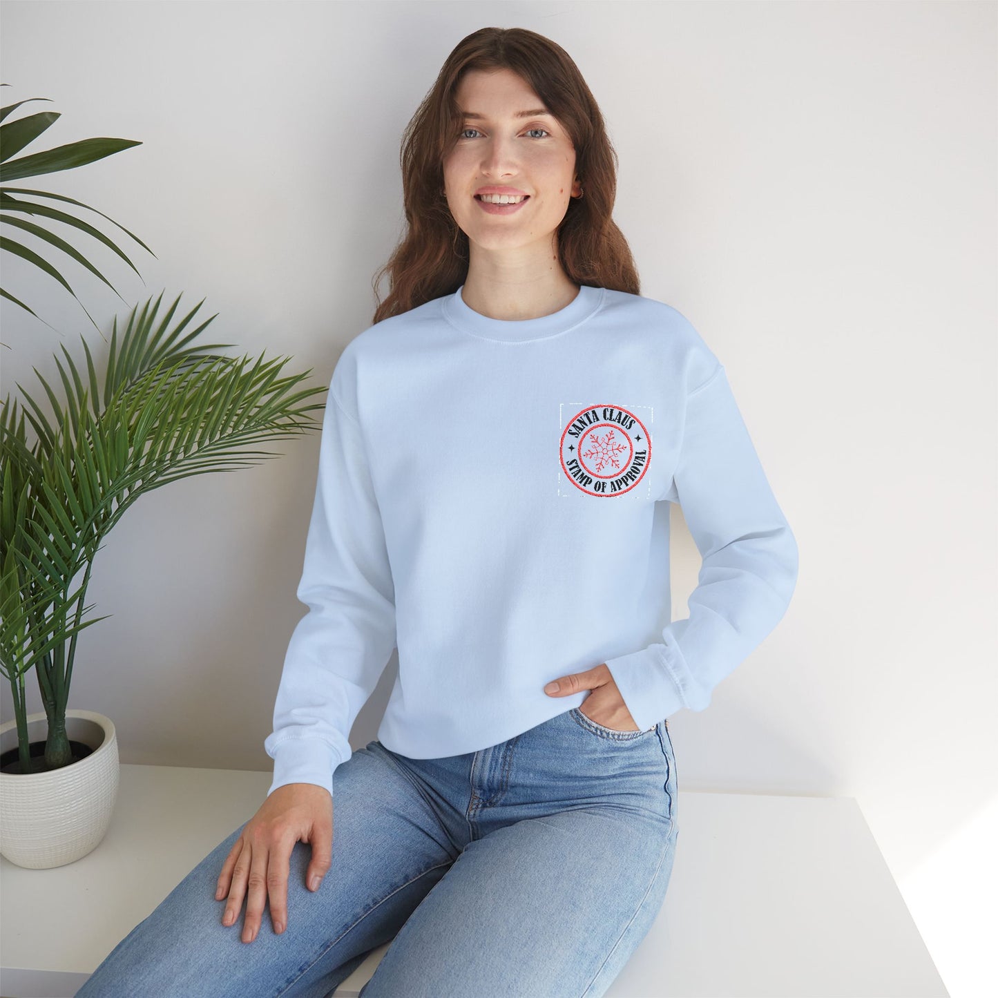 Embroidered Christmas Stamp Women's  Sweatshirt - The Eggy's store