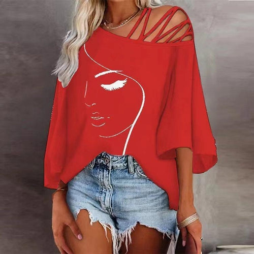 Fashion Stitching Loose Casual Women's Blouse