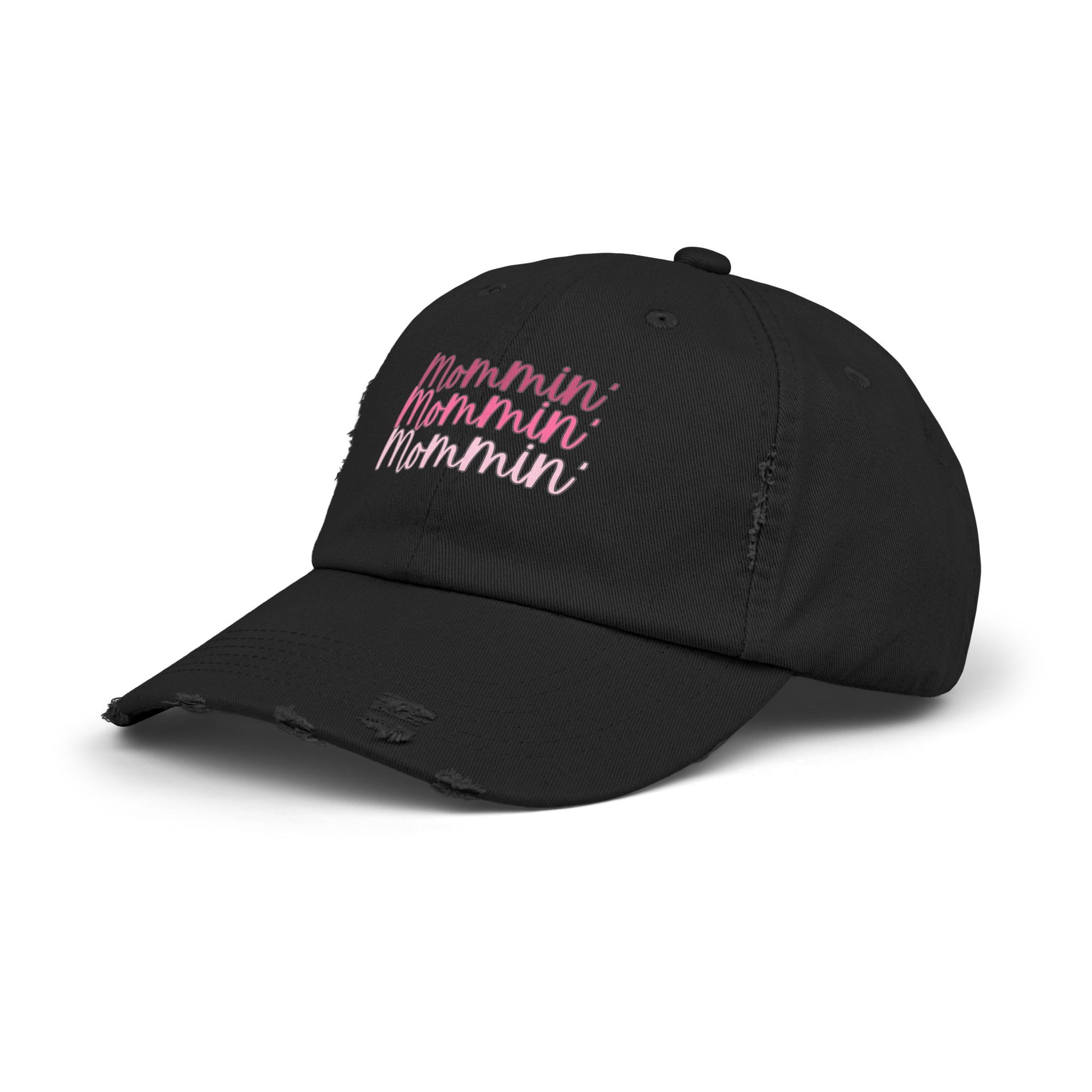 Mommin' Unisex Distressed Cap - Fun Gift for Moms, Trendy Summer Hat, Everyday Wear, Parenting Gift, Casual Cap - The Eggy's store