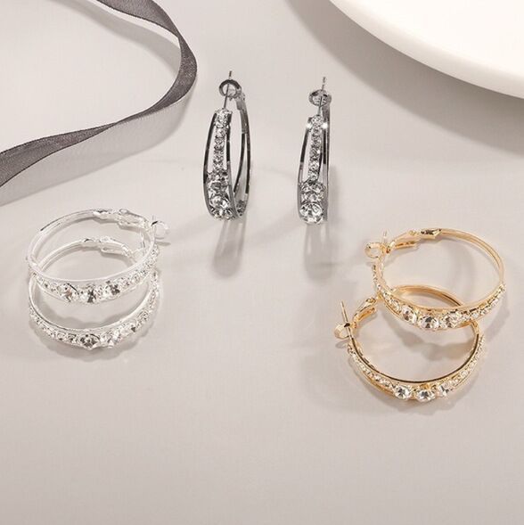 European And American Air Drill Mosaic Women's Earrings - The Eggy's store