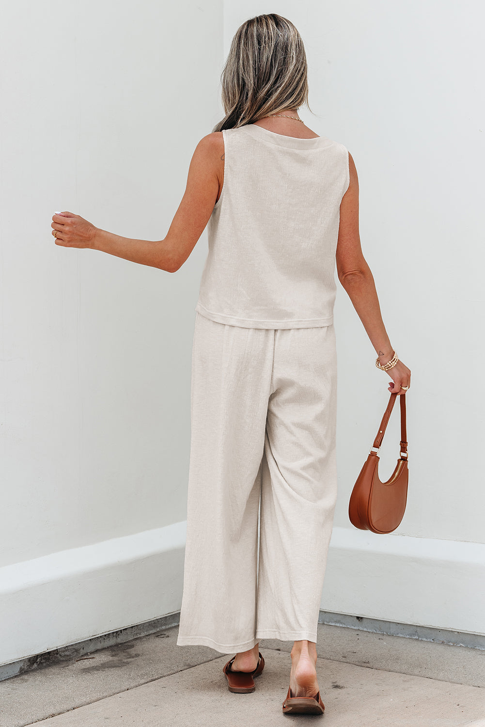 Ember apricot Tank Top Set