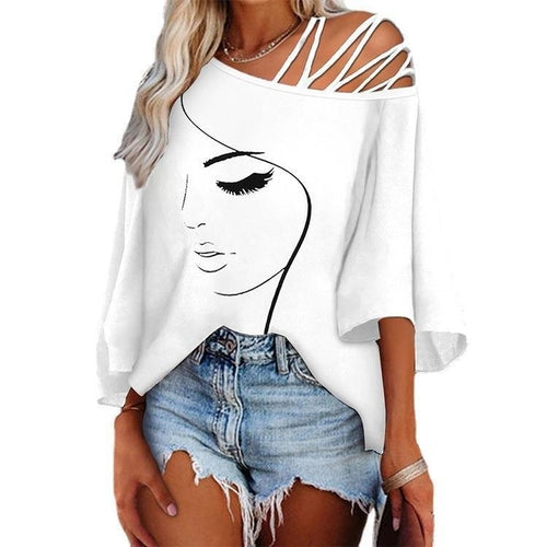Fashion Stitching Loose Casual Women's Blouse