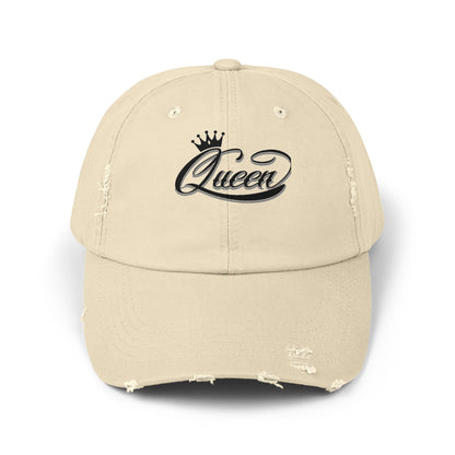 Distressed Queen Cap - Vintage Style Unisex Baseball Hat, Hip Hop Headgear & Streetwear Fashion Accessory - The Eggy's store