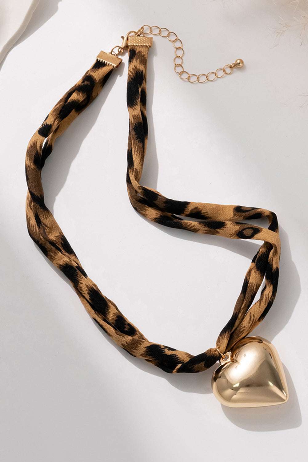 Lea Heart Charm Scarf Necklace