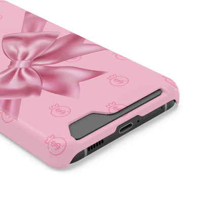 Money and Bows Phone Case with Card Holder