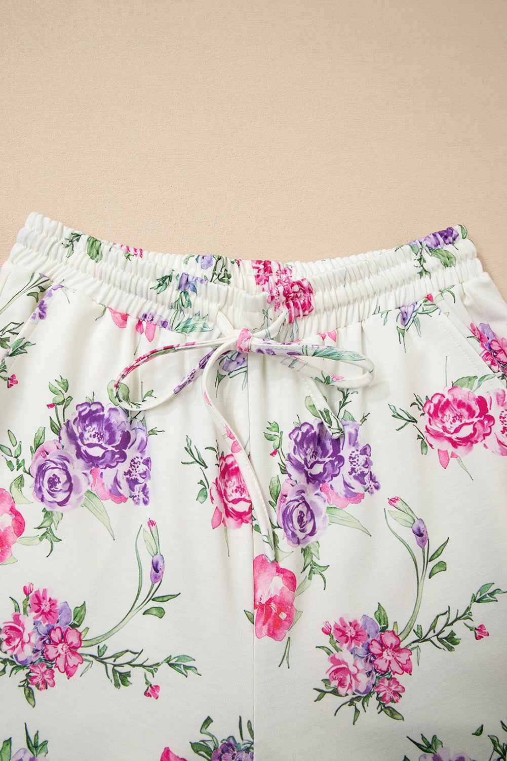 Floral Pullover and Drawstring Lounge Set