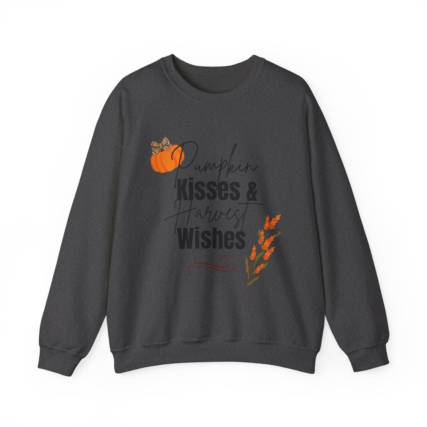 Pumpkin Kisses: Adult Crewneck Sweatshirt