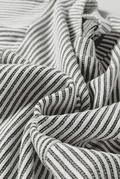 Ribbed Knit Crewneck Long Lantern Sleeve Top