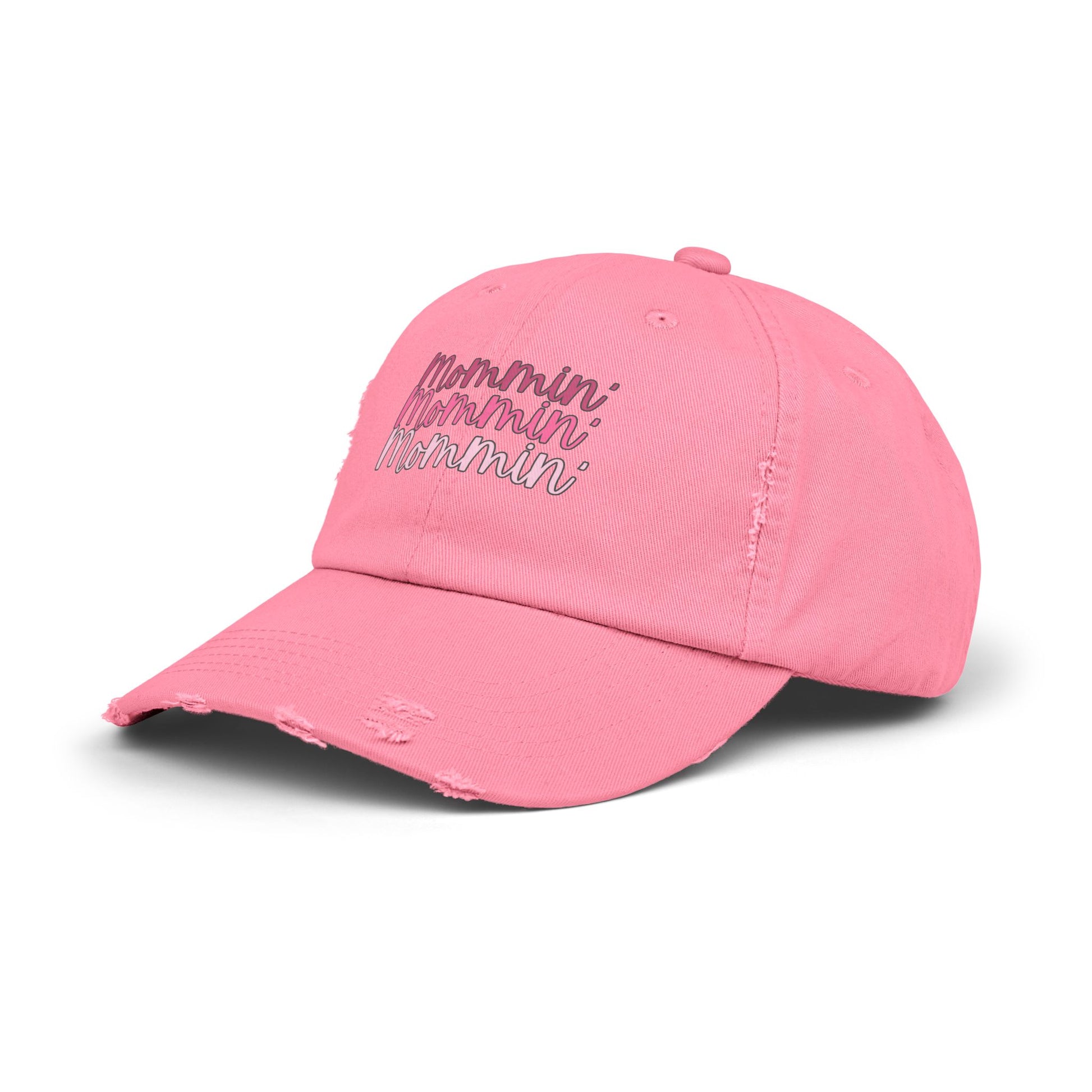 Mommin' Unisex Distressed Cap - Fun Gift for Moms, Trendy Summer Hat, Everyday Wear, Parenting Gift, Casual Cap - The Eggy's store