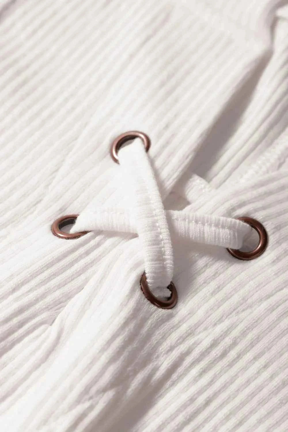 Ribbed Texture Lace Patchwork Short Sleeve Top