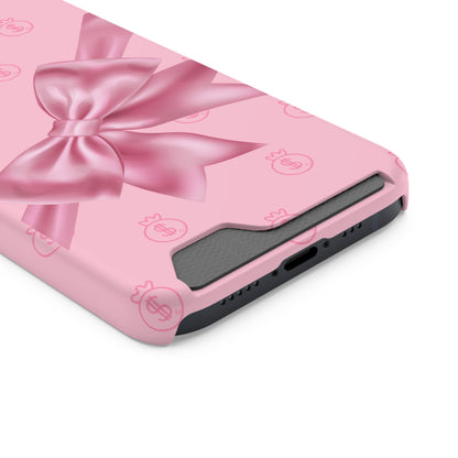 Money and Bows Phone Case with Card Holder