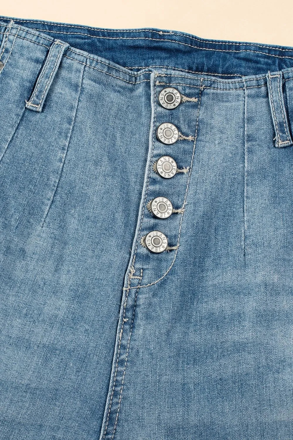 Button Fly High Waist Jeans - The Eggy's store