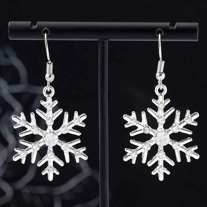 Christmas Snowflake Dangle Earrings